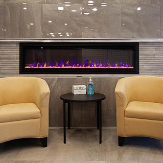 Main Lobby Seating with Fireplace