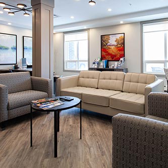 Lobby Seating with Fireplace